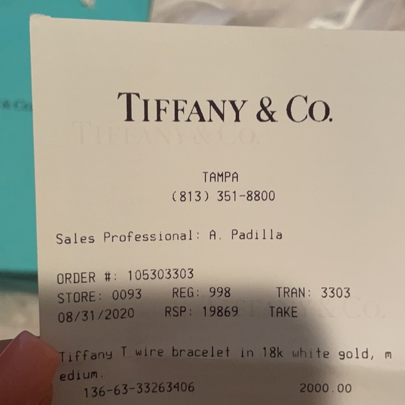 Tiffany T wire bracelet 18k white gold medium - Picture 5 of 6